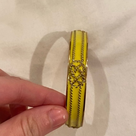 C Wonder Yellow enamel gold tone bracelet - Picture 3 of 3